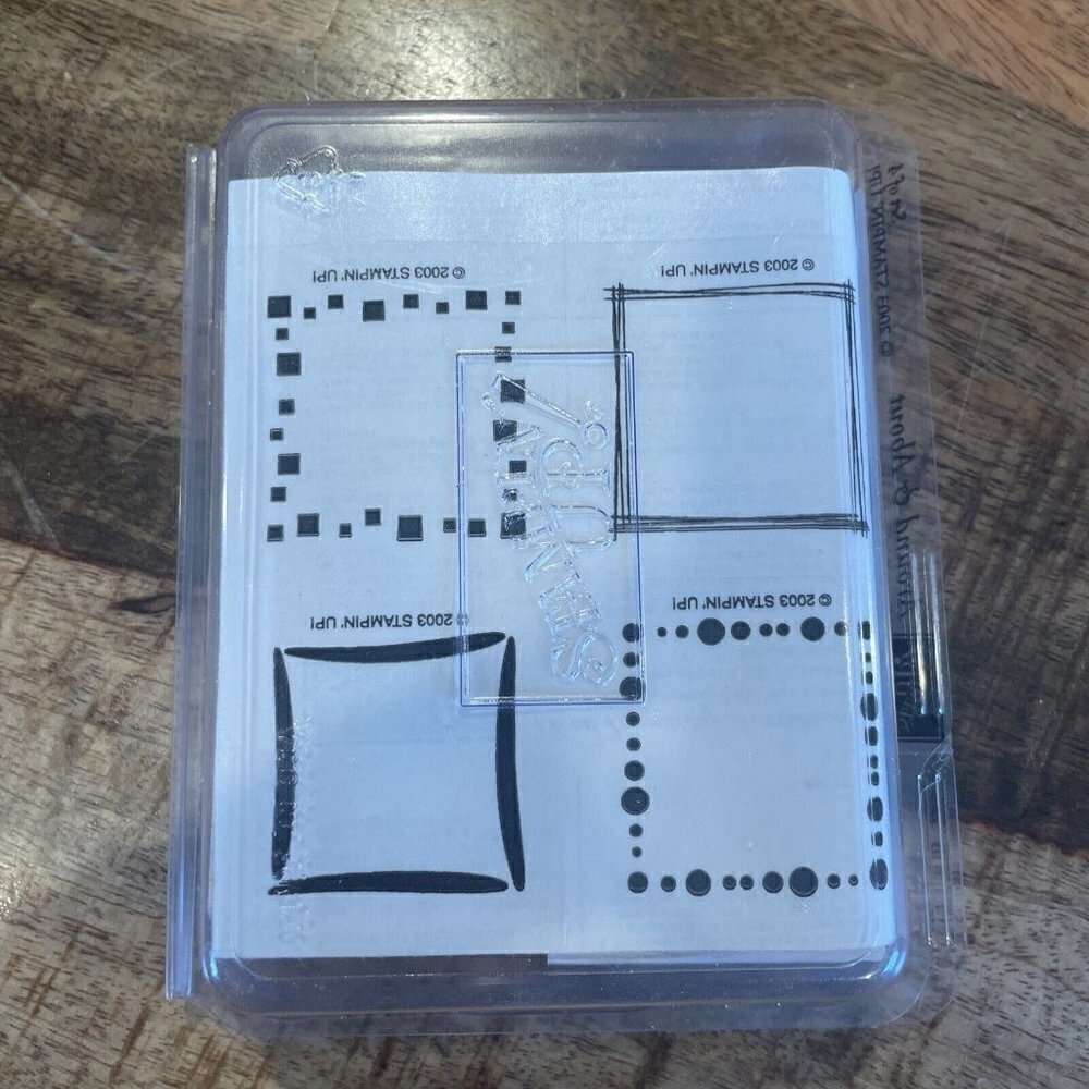 Stampin' Up! "Around And About" Wood Rubber Stamp Set 2003 Retired New Unmounted